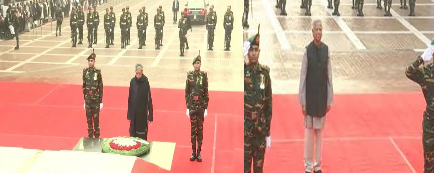 মিরপুরে শহীদ বুদ্ধিজীবী স্মৃতিসৌধে রাষ্ট্রপতি-প্রধান উপদেষ্টার শ্রদ্ধা
